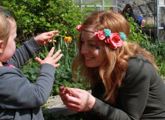 Storytelling outdoors in nature