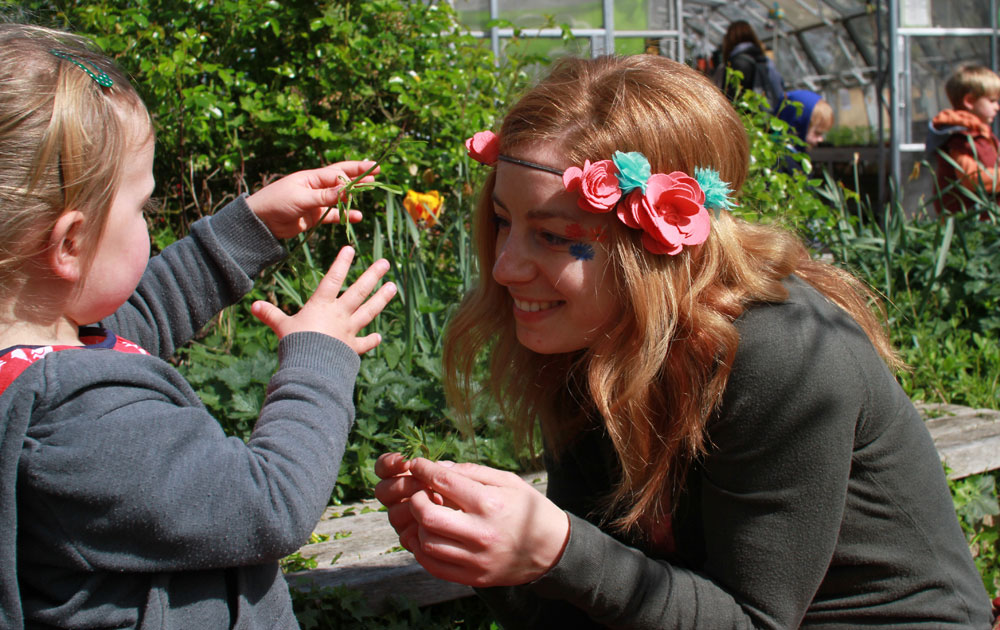 Storytelling outdoors in nature
